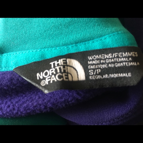 THE NORTH FACE DEEP PURPLE TEAL HOODED Sweatshirt VIBRANT GR8UC RARE - Picture 4 of 7